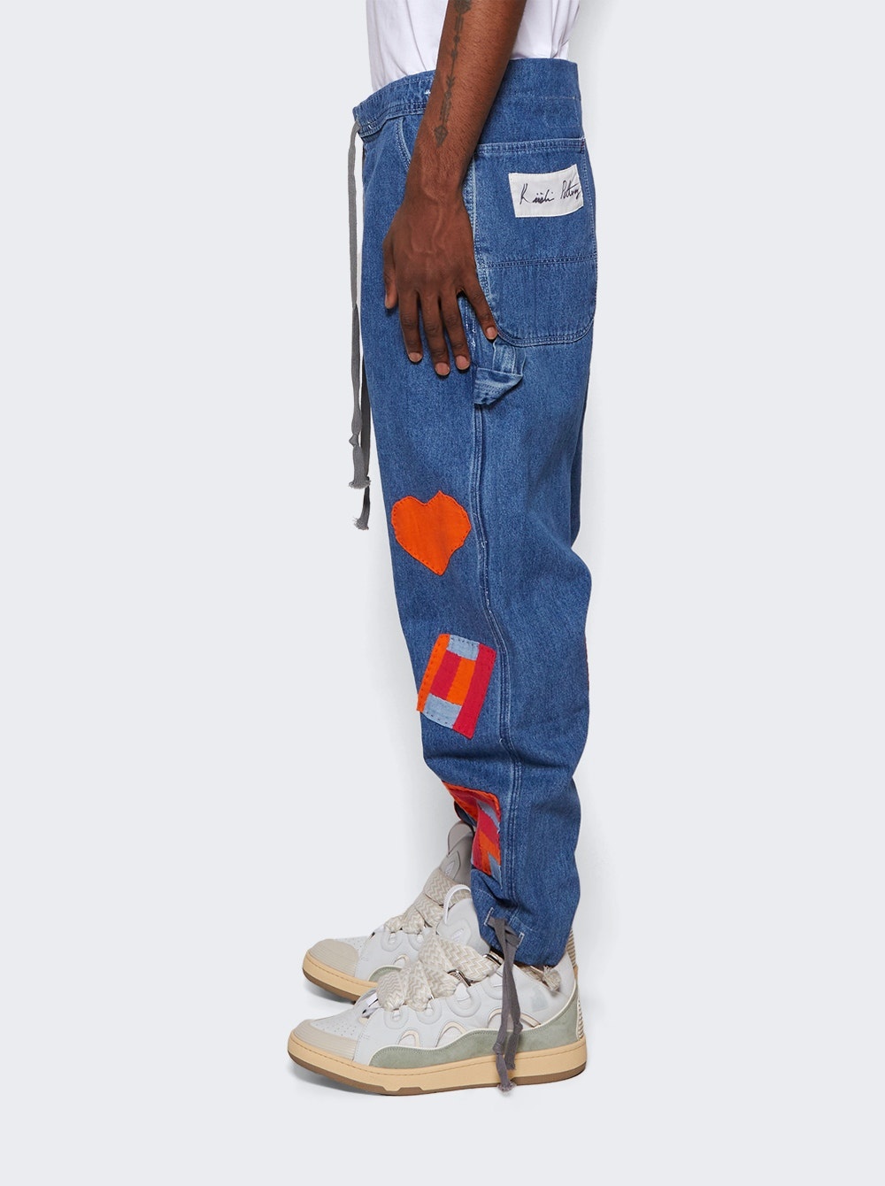 Gee's Bend Patch Overall Lounge Pant Blue - 4