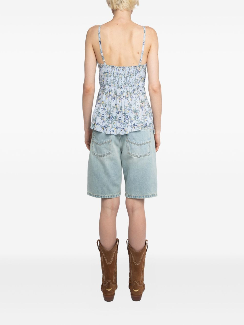 Cippie floral-print smocked top - 3