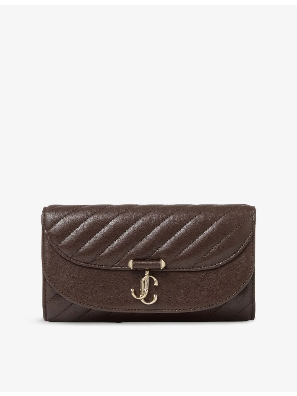 Curve Quilted Leather Wallet-On-Chain - 1