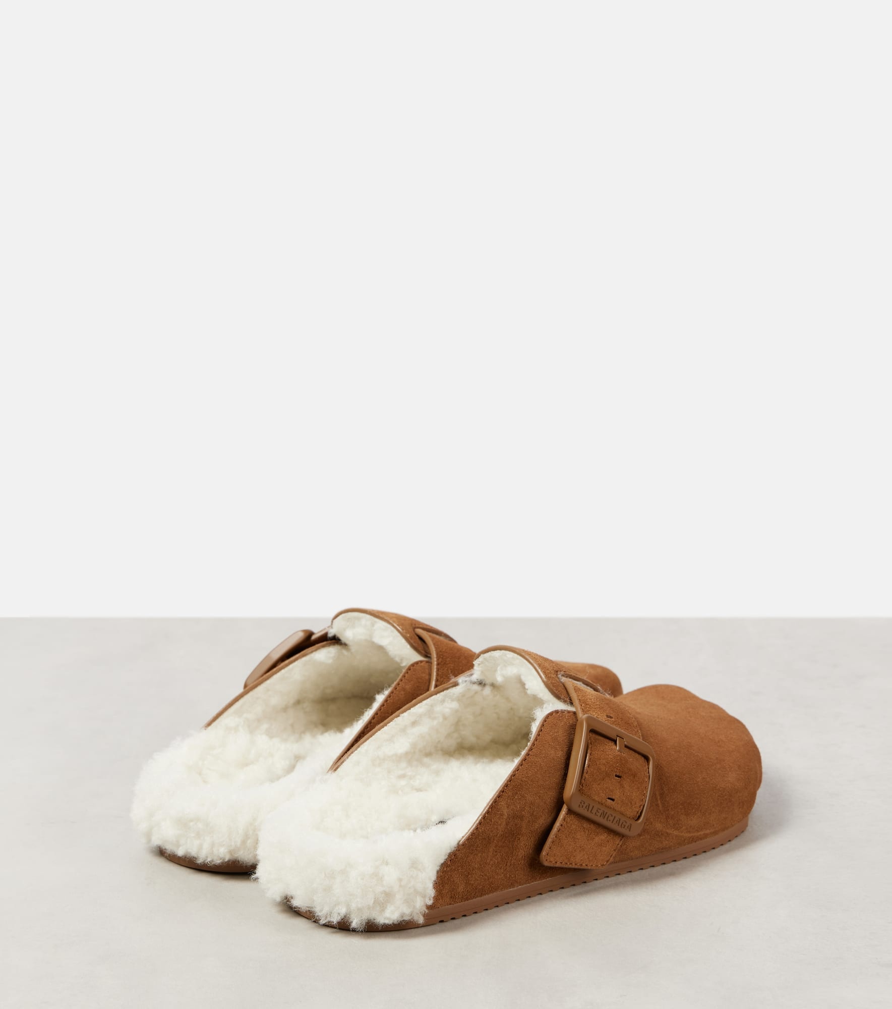 Sunday shearling-lined suede mules - 2
