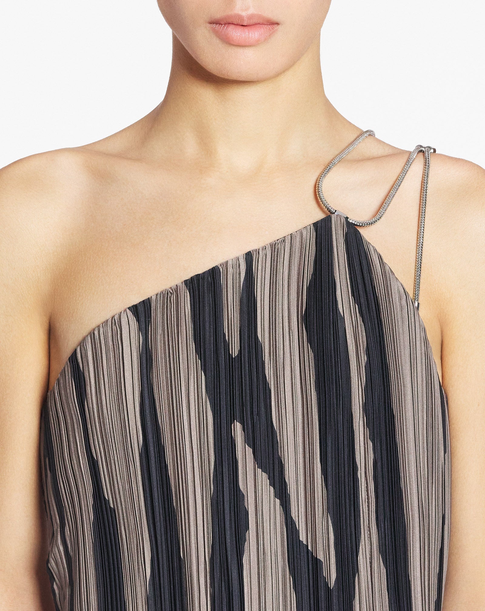 ASYMMETRICAL CASCADE-EFFECT DRESS - 5