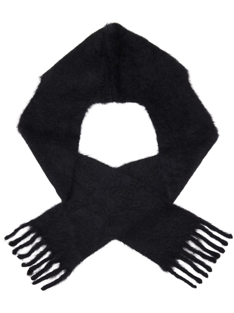 Acne Studios Black Hooded Scarf outlook