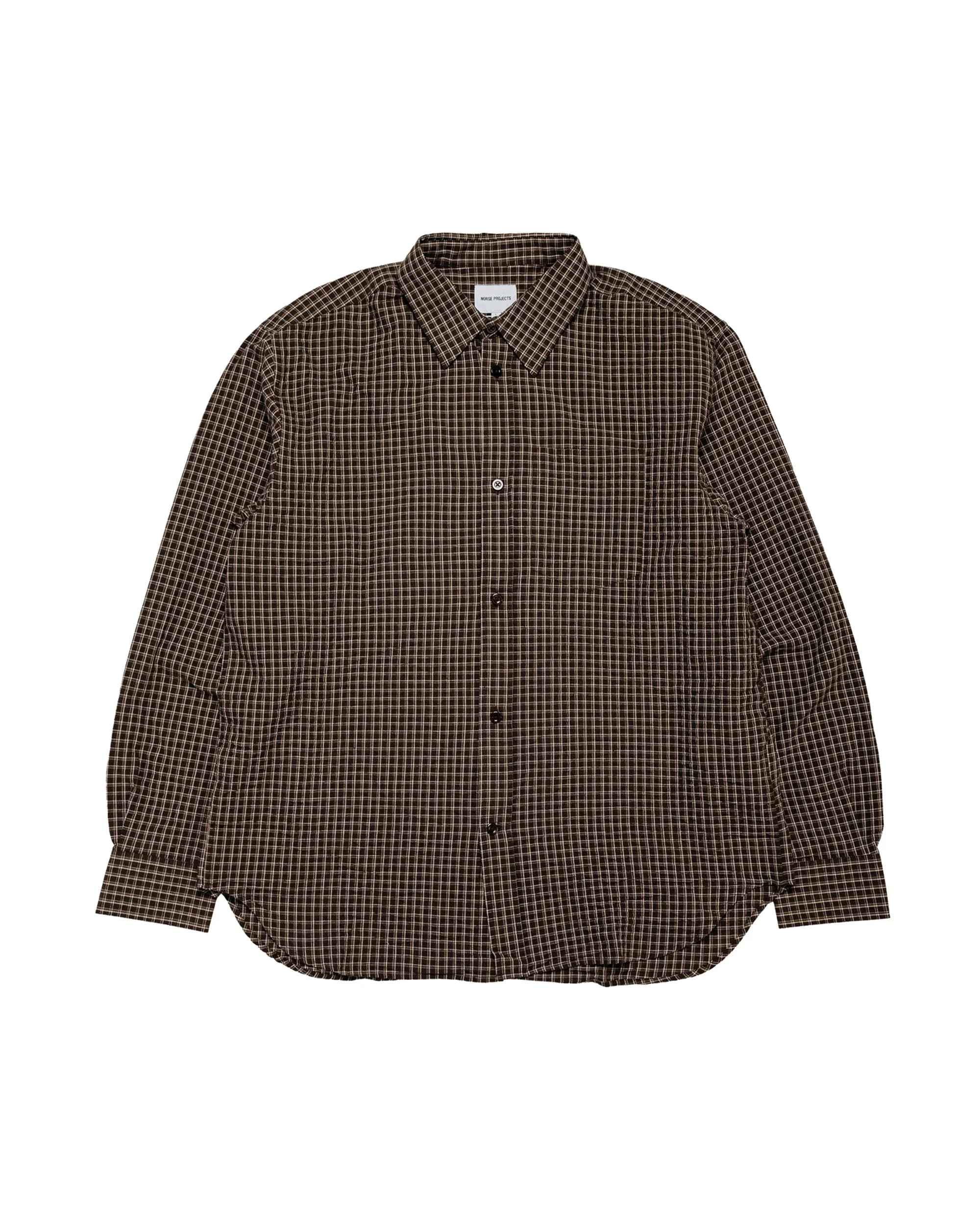 Espevik Oversized Check Shirt Delicioso Brown - 1