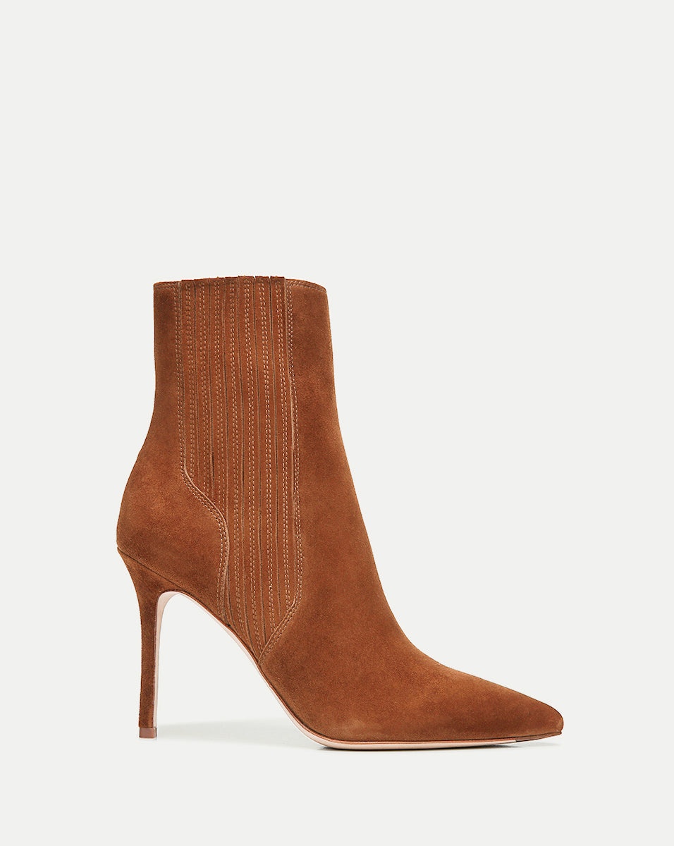 LISA SUEDE STILETTO-HEEL BOOTIE - 1