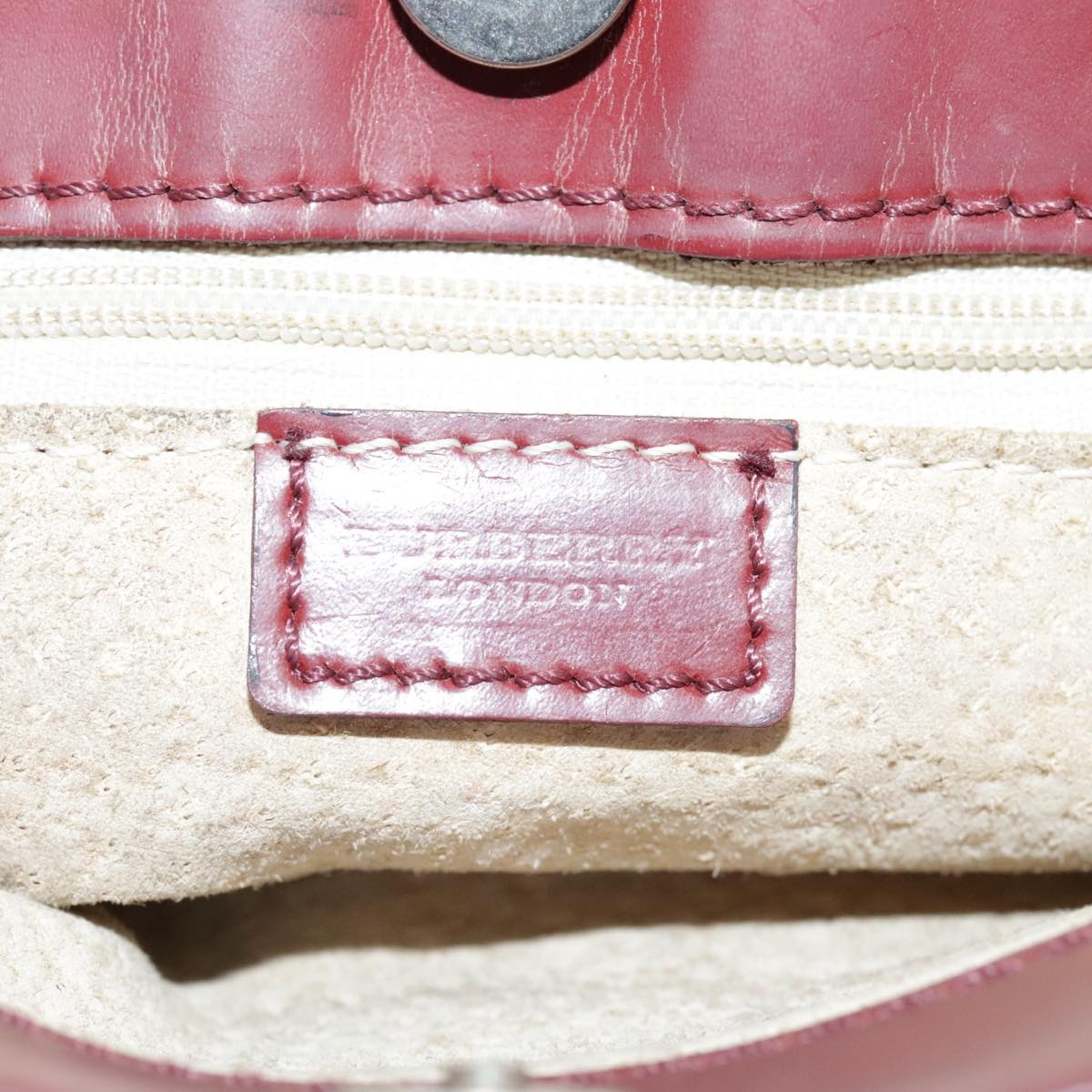 Burberry Nova Check Hand Bag Pvc Leather Beige - 10