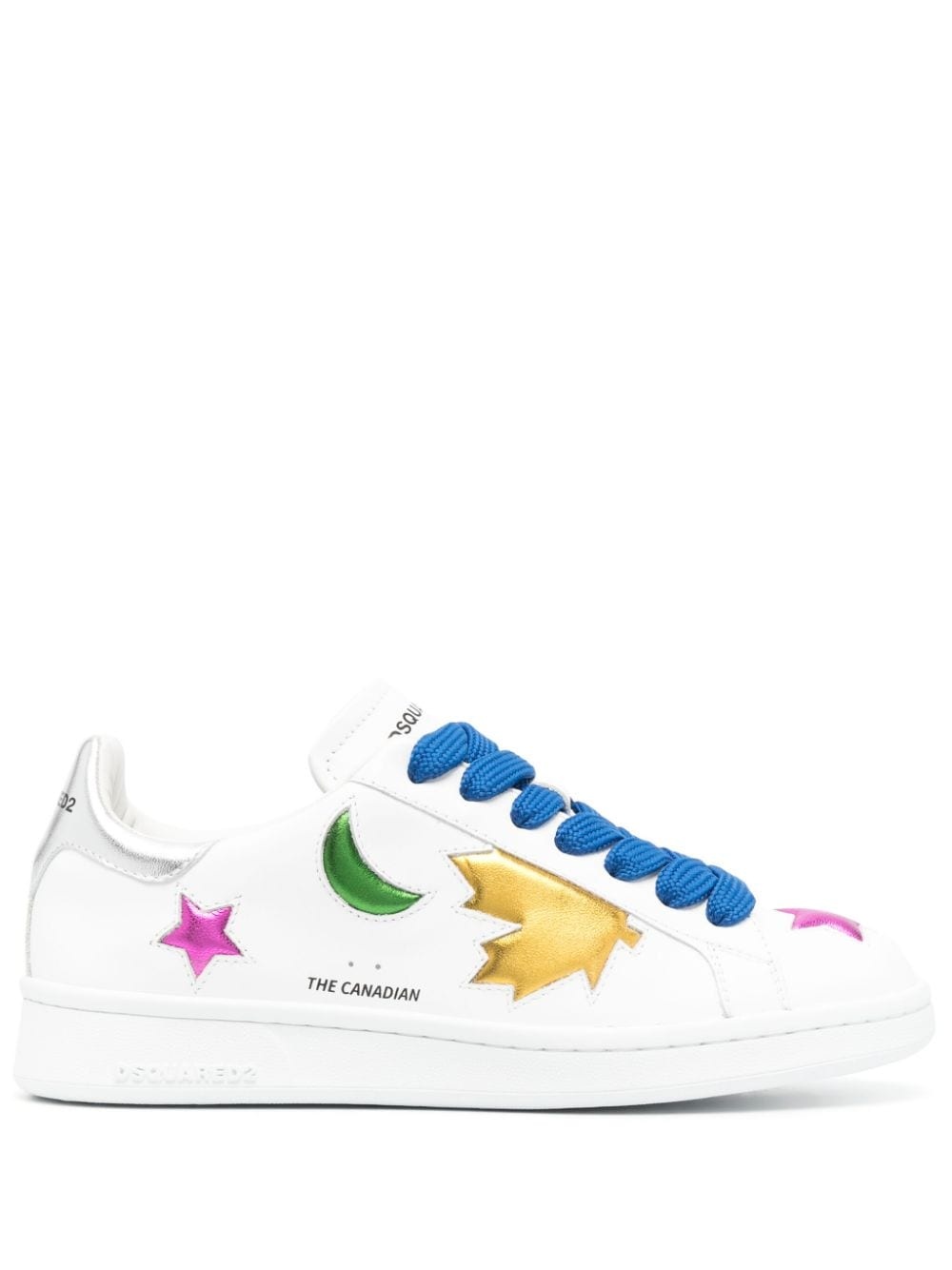 multi-panel lace-up sneakers - 1