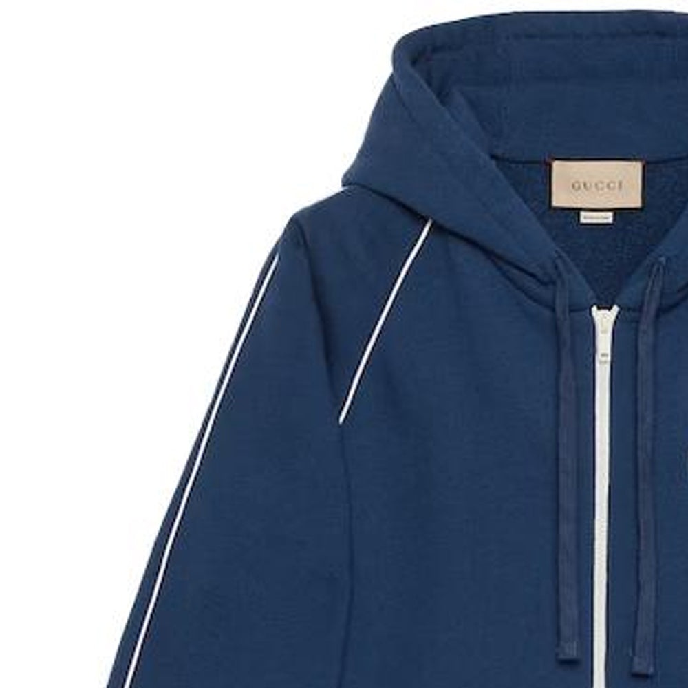 Gucci Cotton Jersey Sweatshirt With Patch 'Blue' 756648-XJFV7-4030 - 4