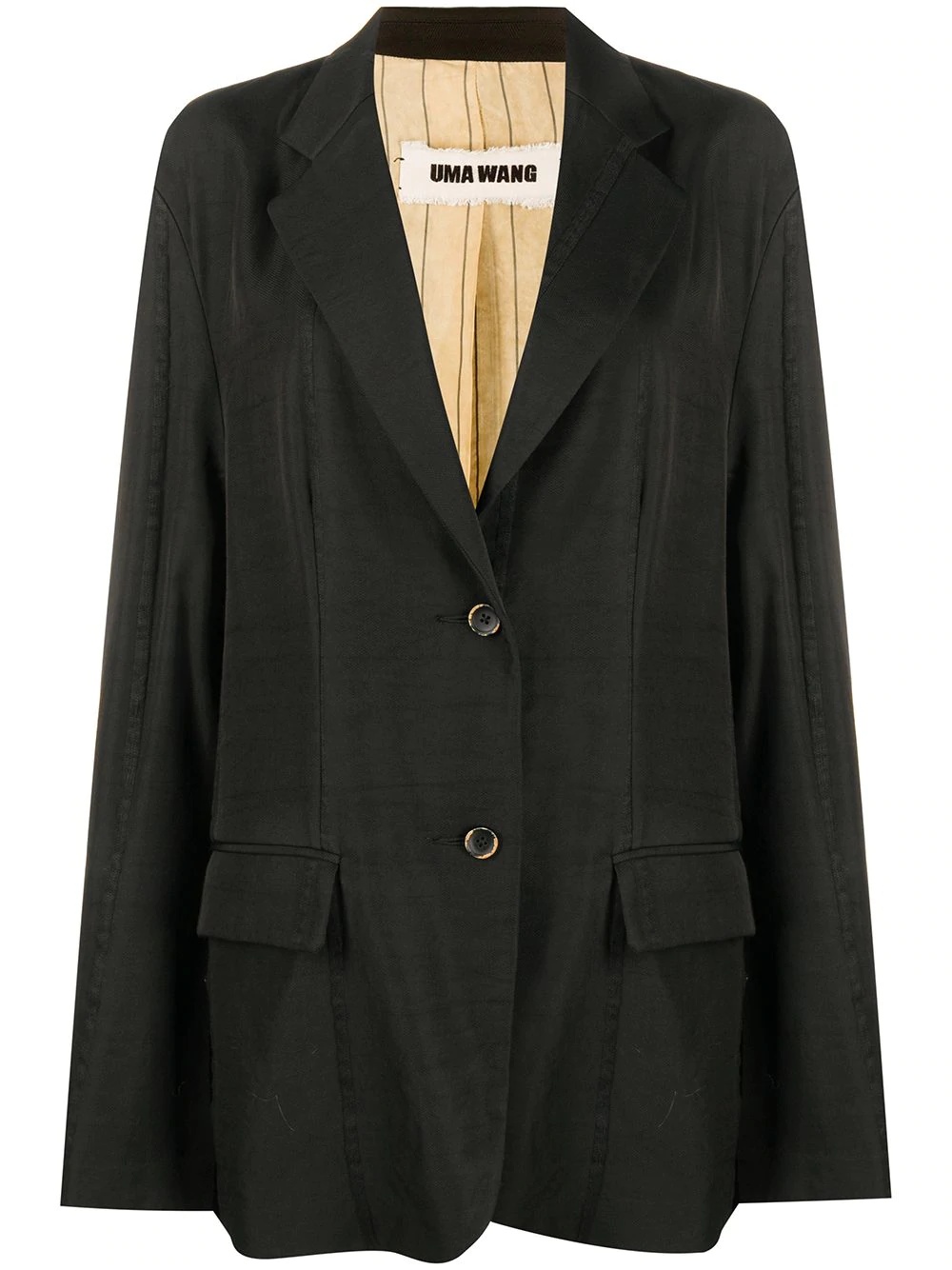 oversized long-sleeved blazer - 1