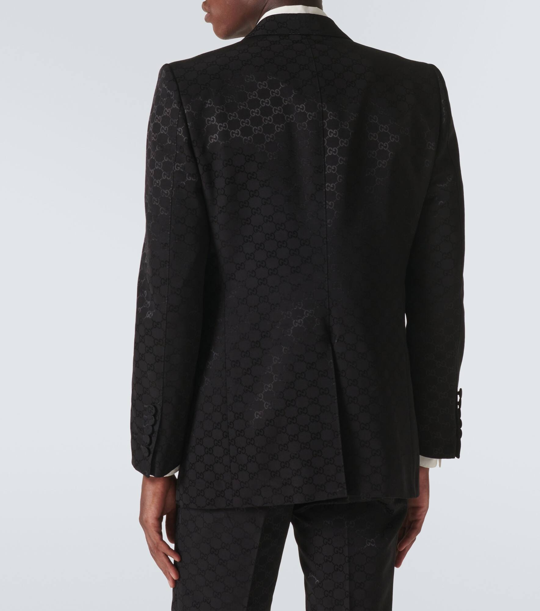 GG Canvas cotton-blend blazer - 4