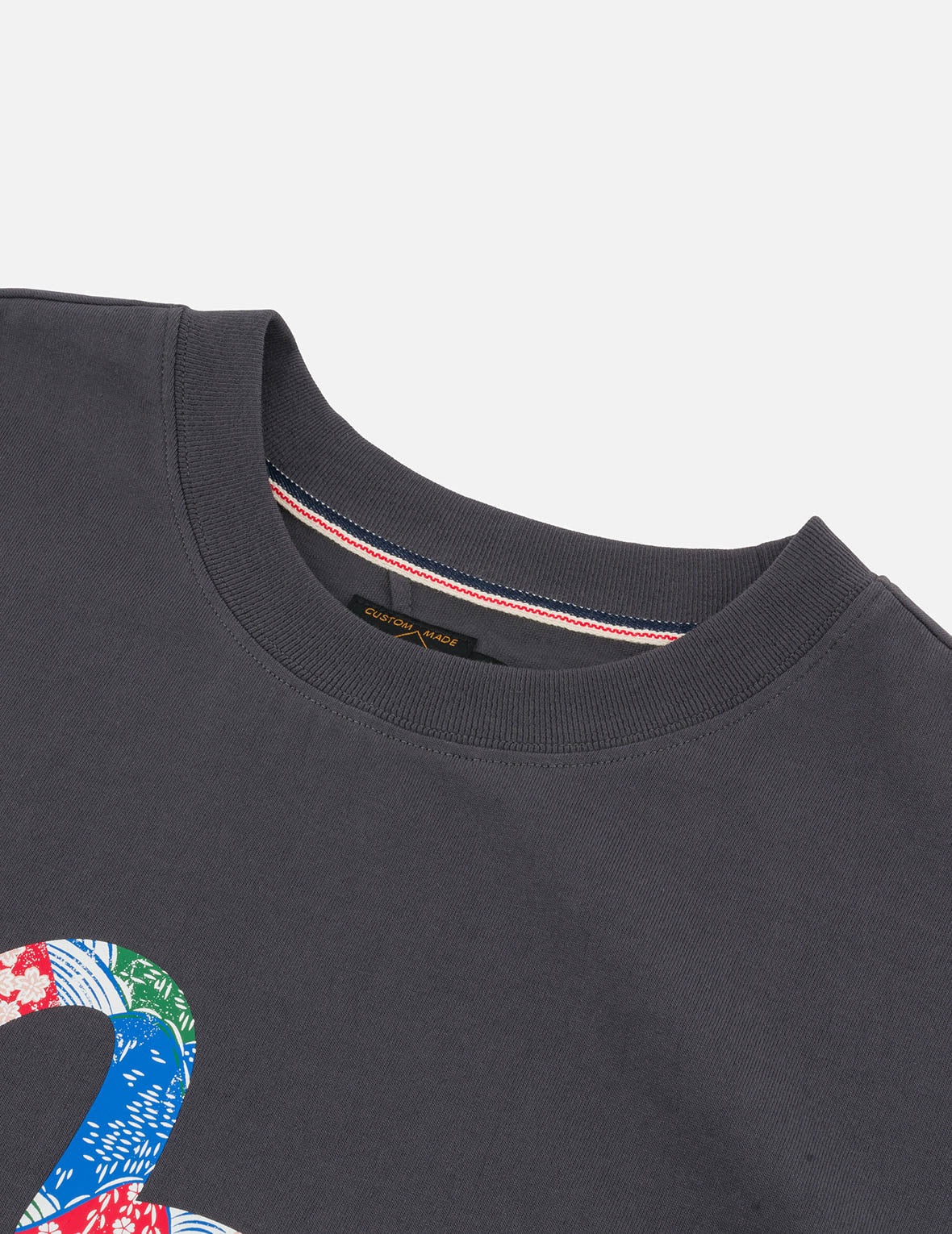 Seagull Print and Japanese Patch Logo Relax Fit T-shirt - 6