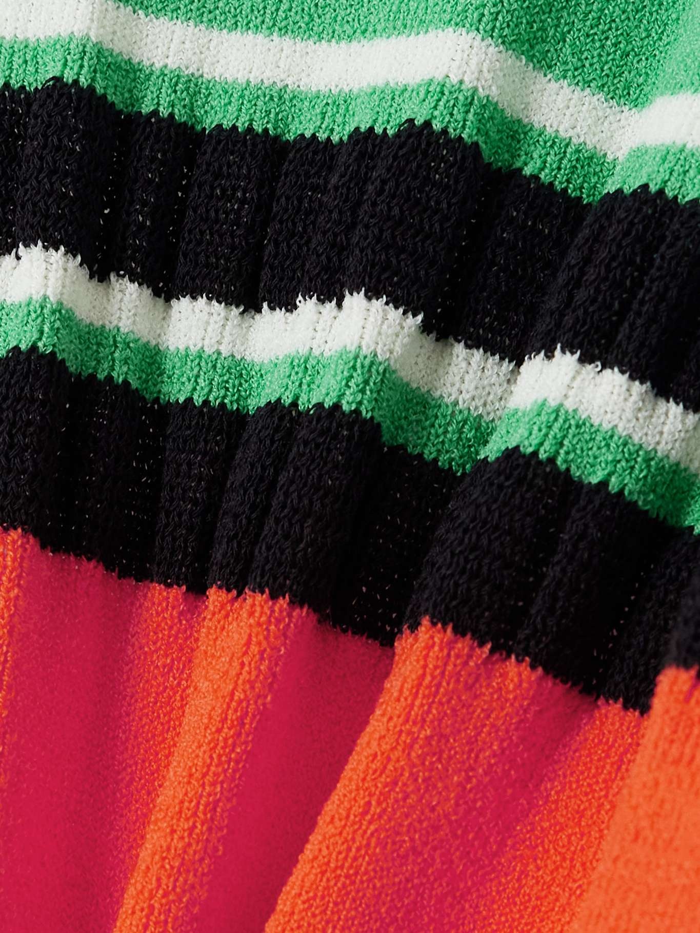 Ruffled striped stretch-knit halterneck maxi dress Multi - 4