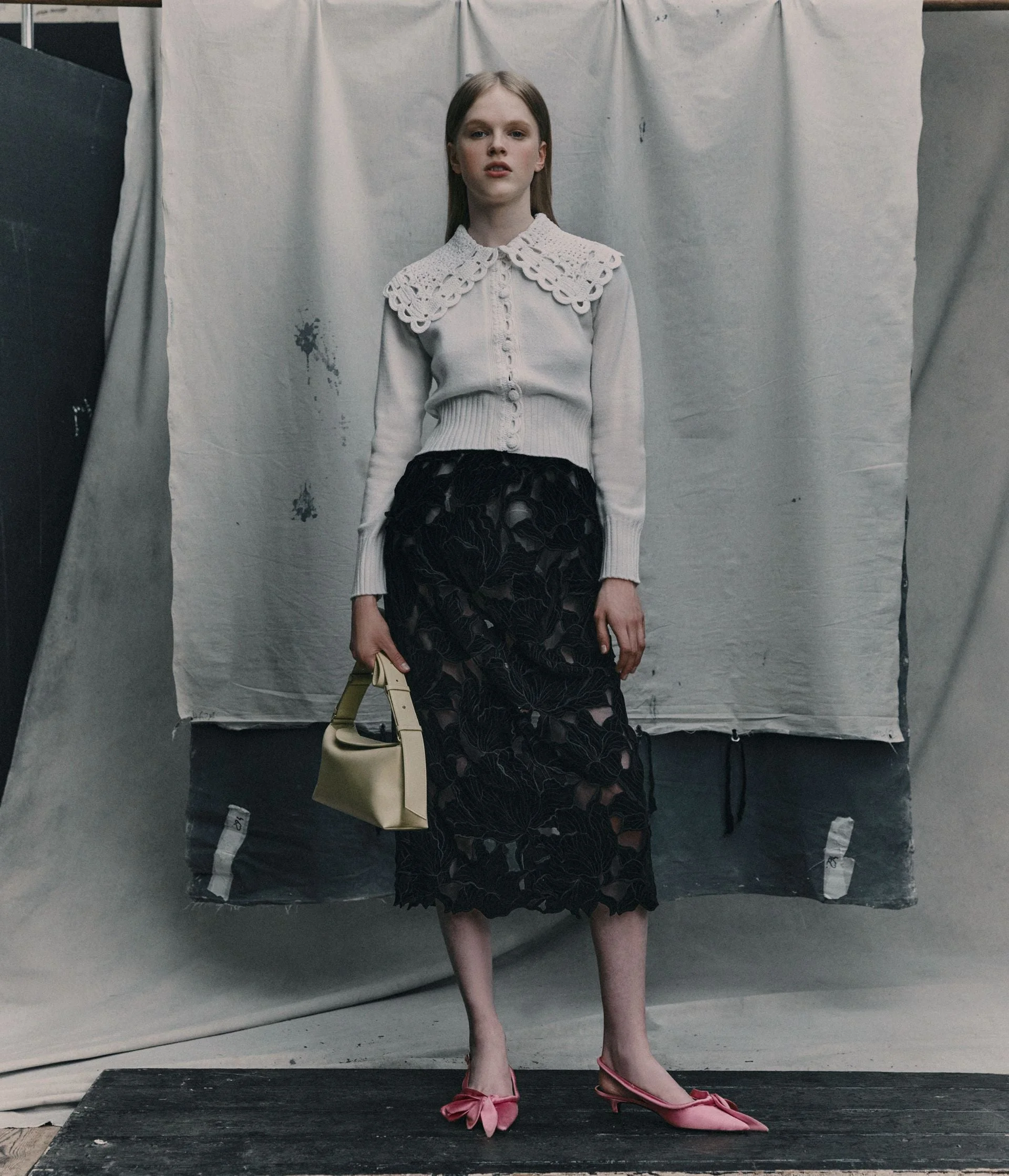 CREW NECK CARDIGAN - 1