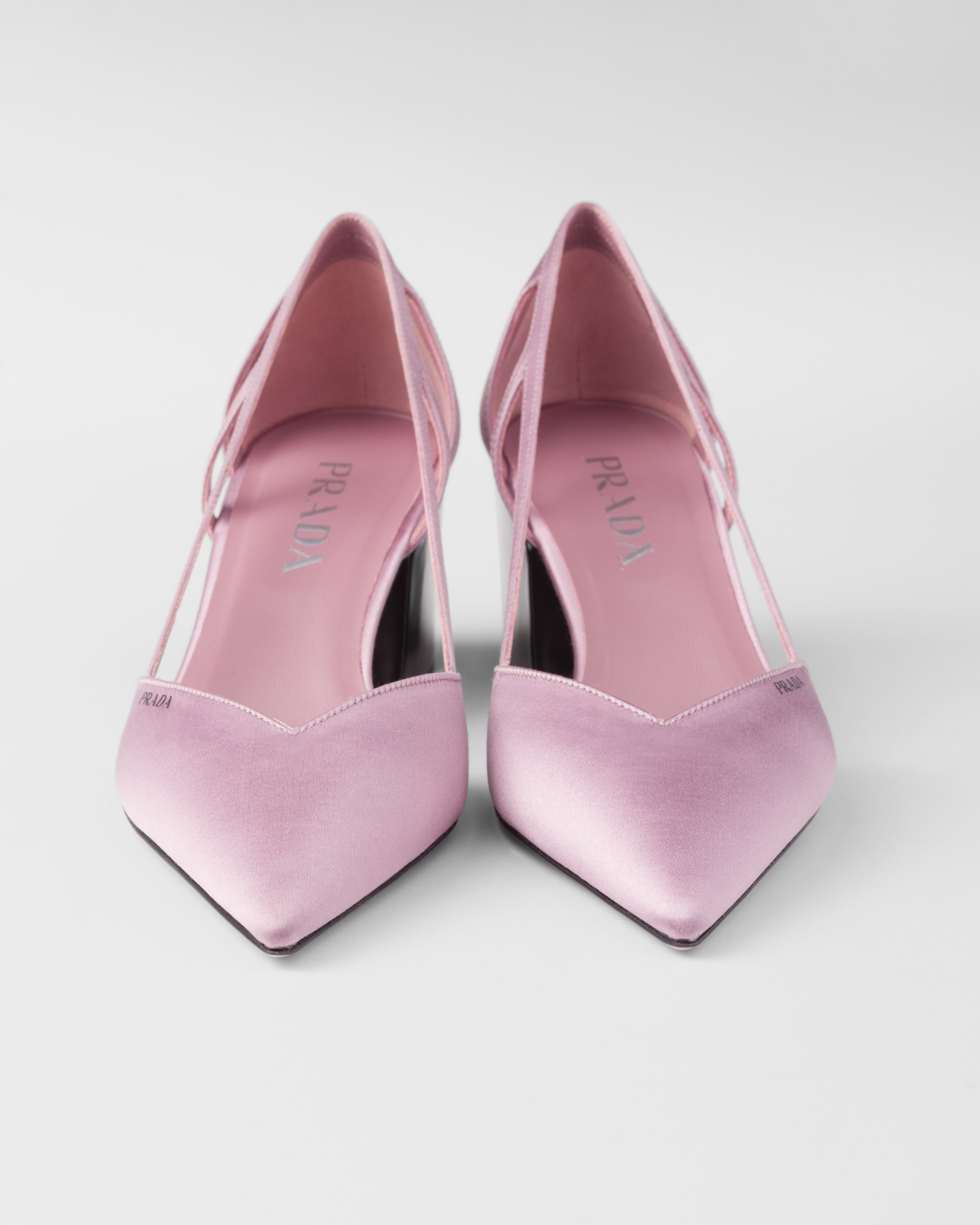 Satin cut-out pumps - 6