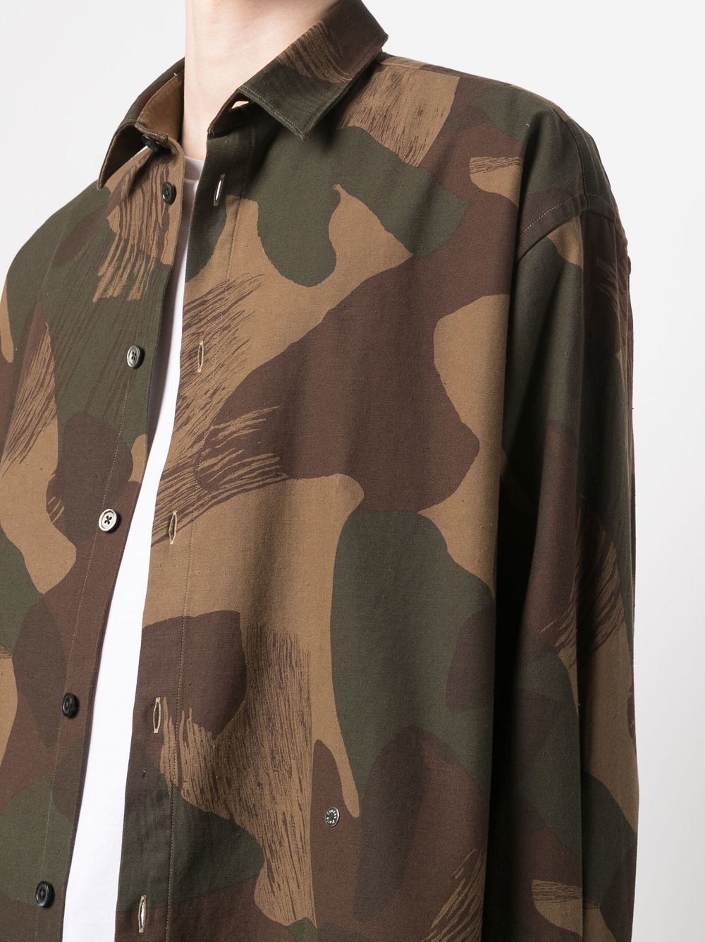 camouflage-print long-sleeve shirt - 5