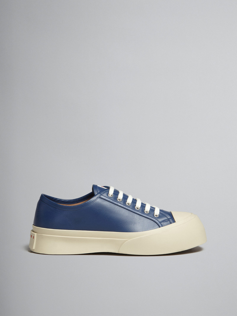BLUE NAPPA LEATHER PABLO SNEAKER - 1