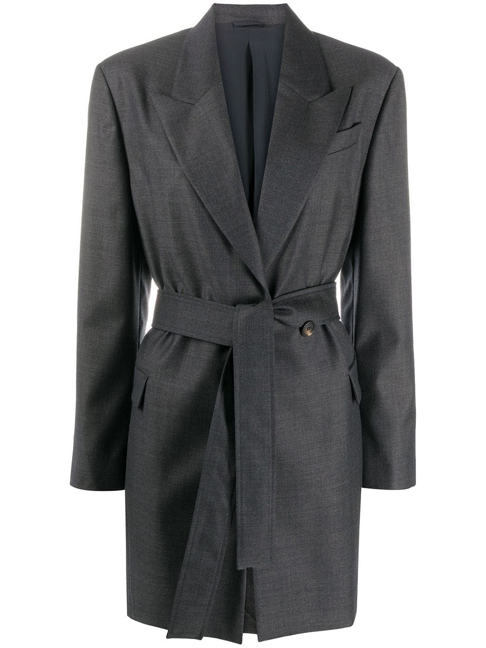 tailored tie-waist blazer  - 1