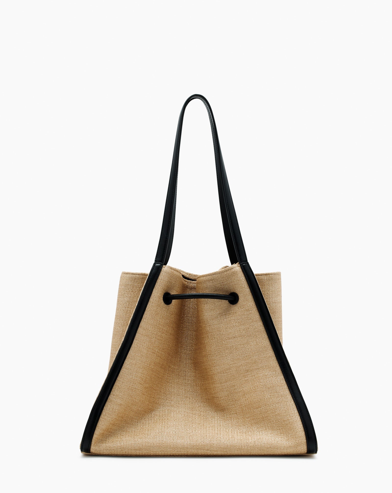 SEQUENCE BAG IN LEATHER AND RAFFIA - 4