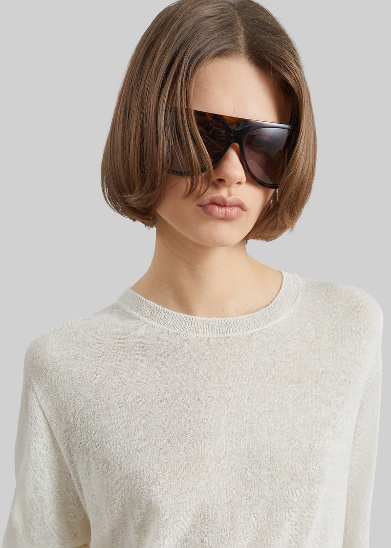 Ivrea Sheer Knit Top - Ivory 4