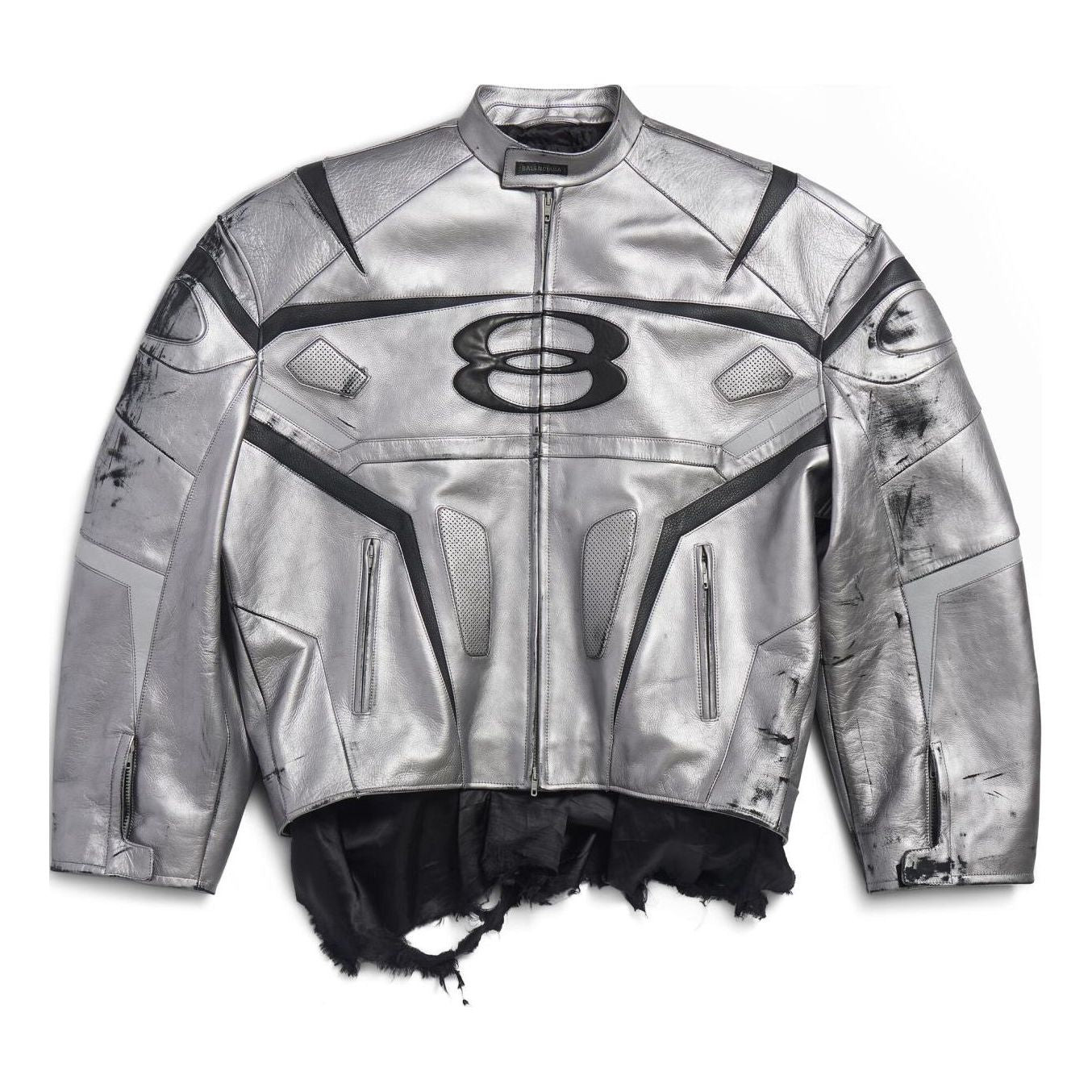 Balenciaga Unity Sports Icon Racer Jacket 'Silver' 787430TQS128106 - 1