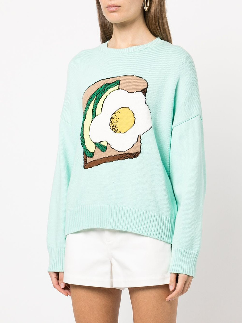 Avocado Toast merino-knit jumper 3