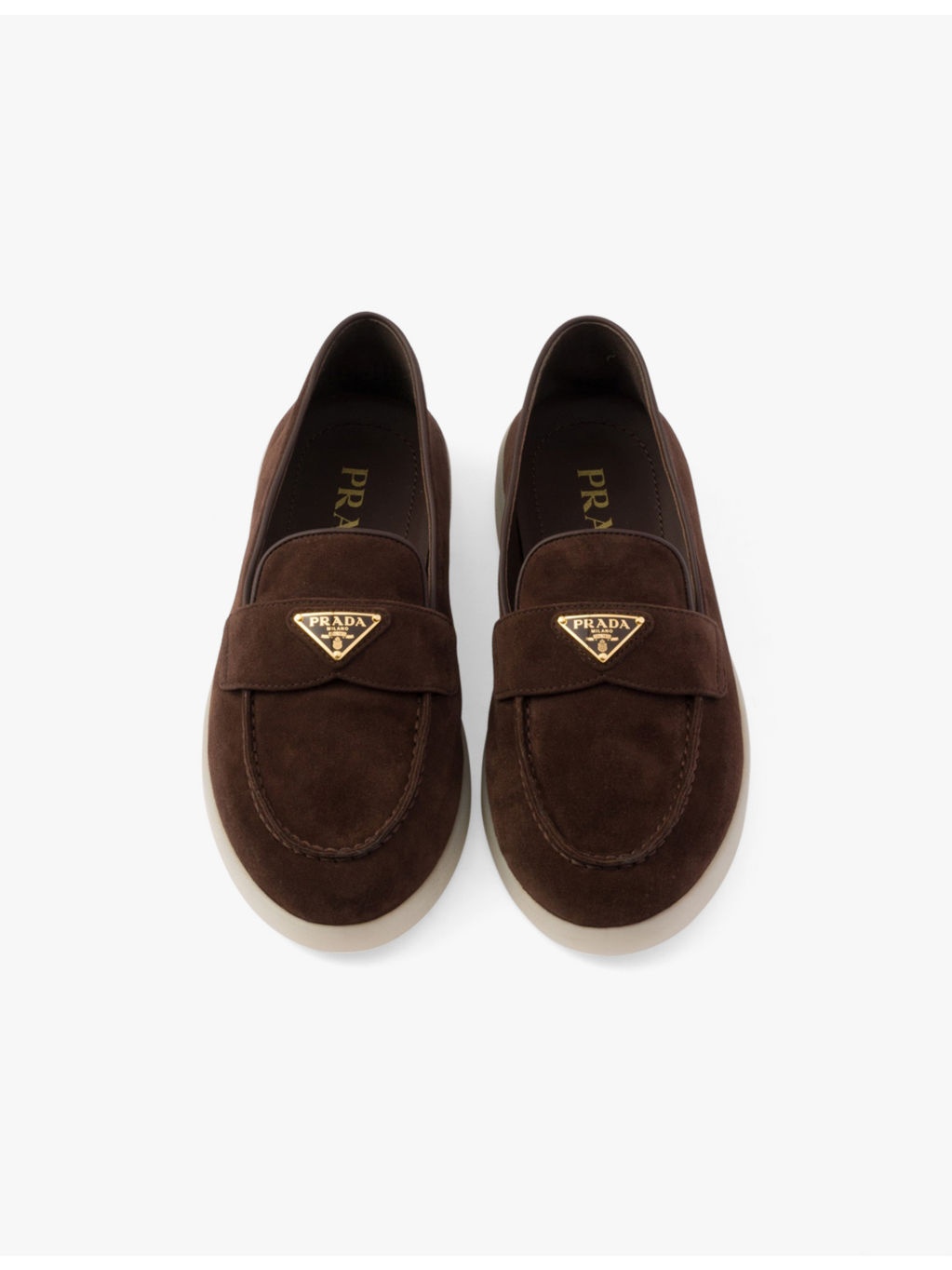 Logo-embellished suede loafers - 3