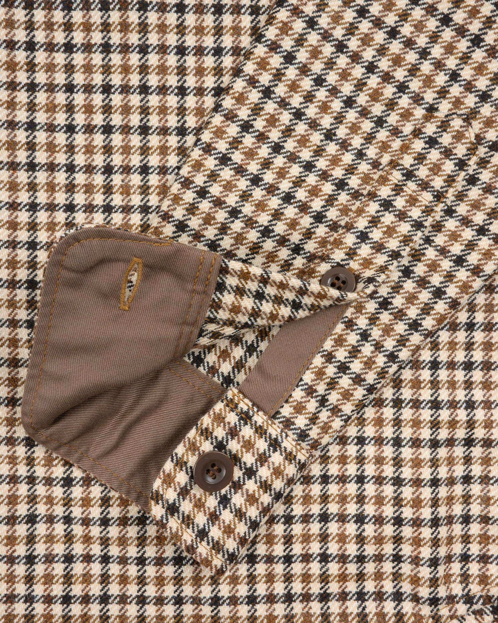 14OZ FOX BROTHERS® WOOL CPO SHIRT - SADDLE BROWN GUN CLUB TWILL FLANNEL - 10