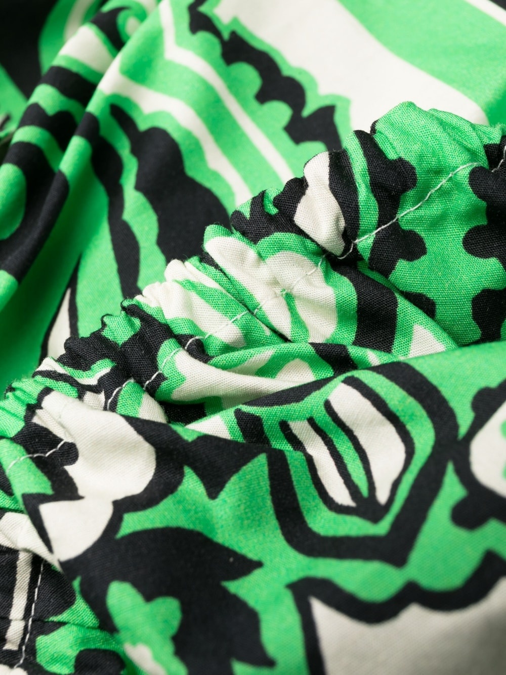 bandana-print cotton midi dress - 6