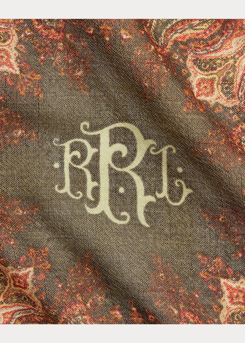 Paisley Wool Gauze Scarf 3