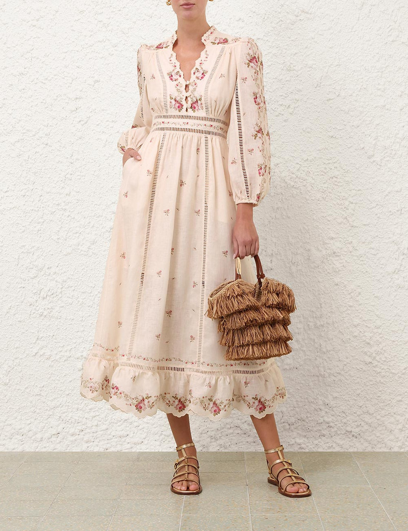 Zimmermann PATIENCE PLUNGE MIDI DRESS outlook
