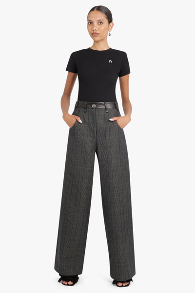 Song for the Mute WIDE LEG PANT IN GLEN CHECK | CHARCOAL outlook