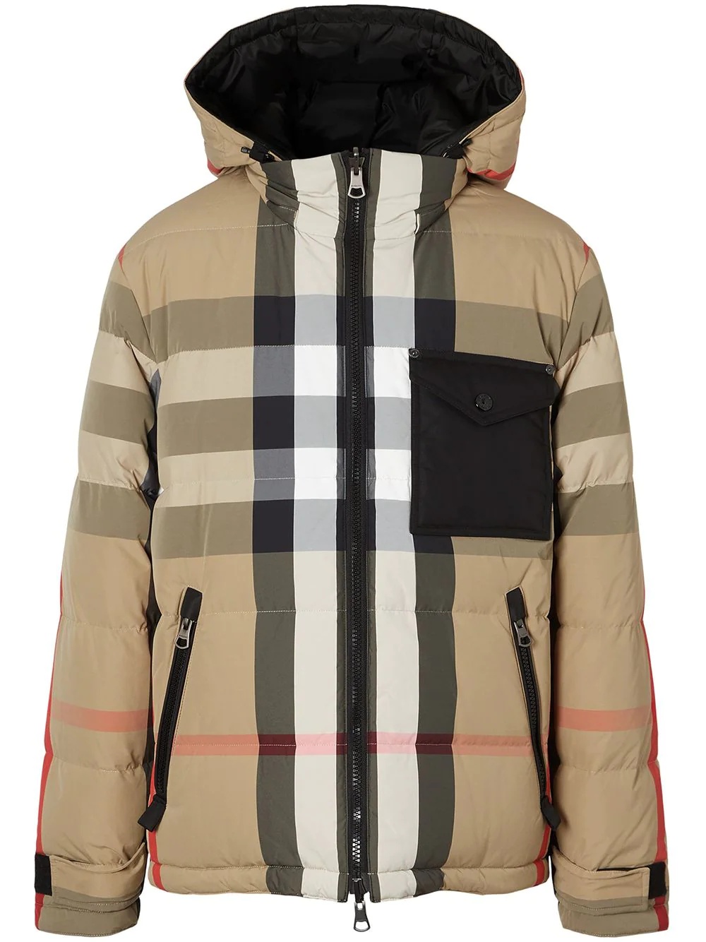 reversible check puffer jacket - 1