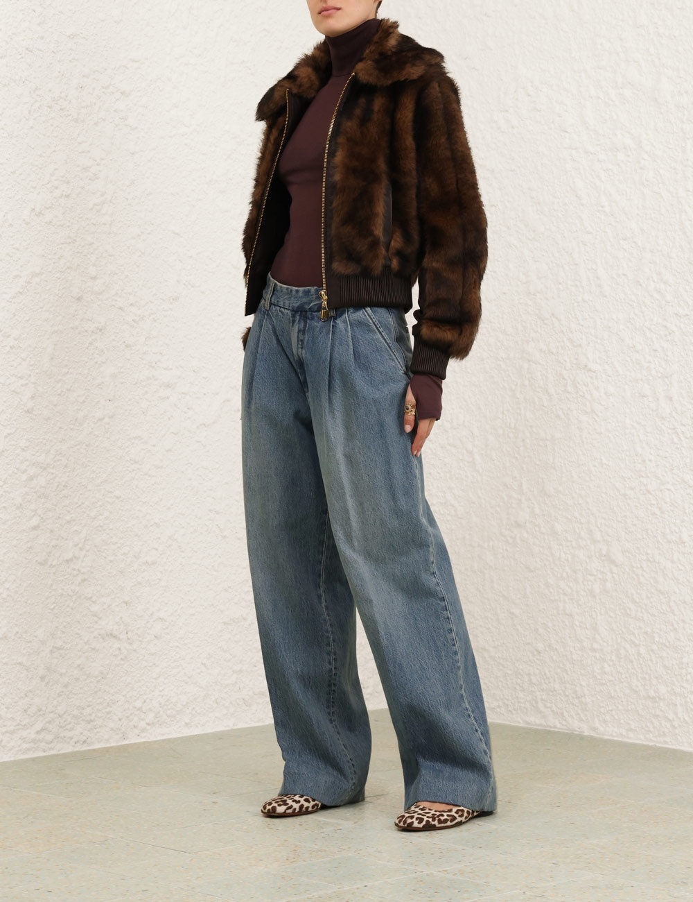 Zimmermann ILLUSTRATION SHEARLING JACKET | REVERSIBLE