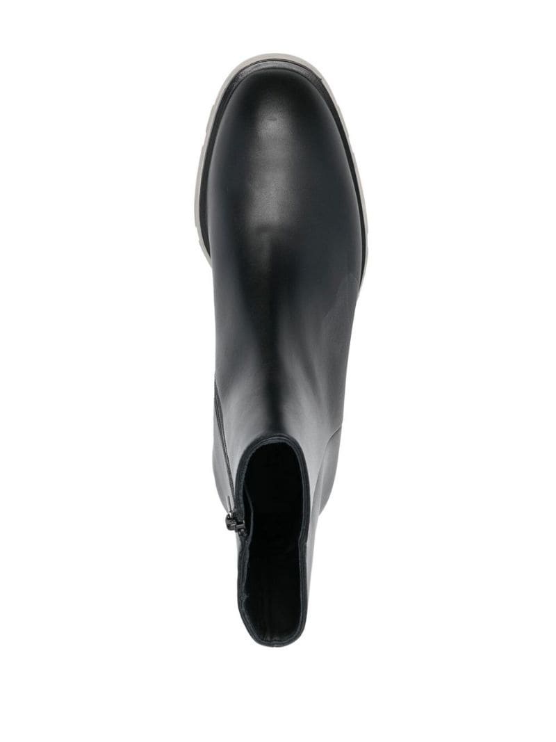 ankle-length leather boots - 4