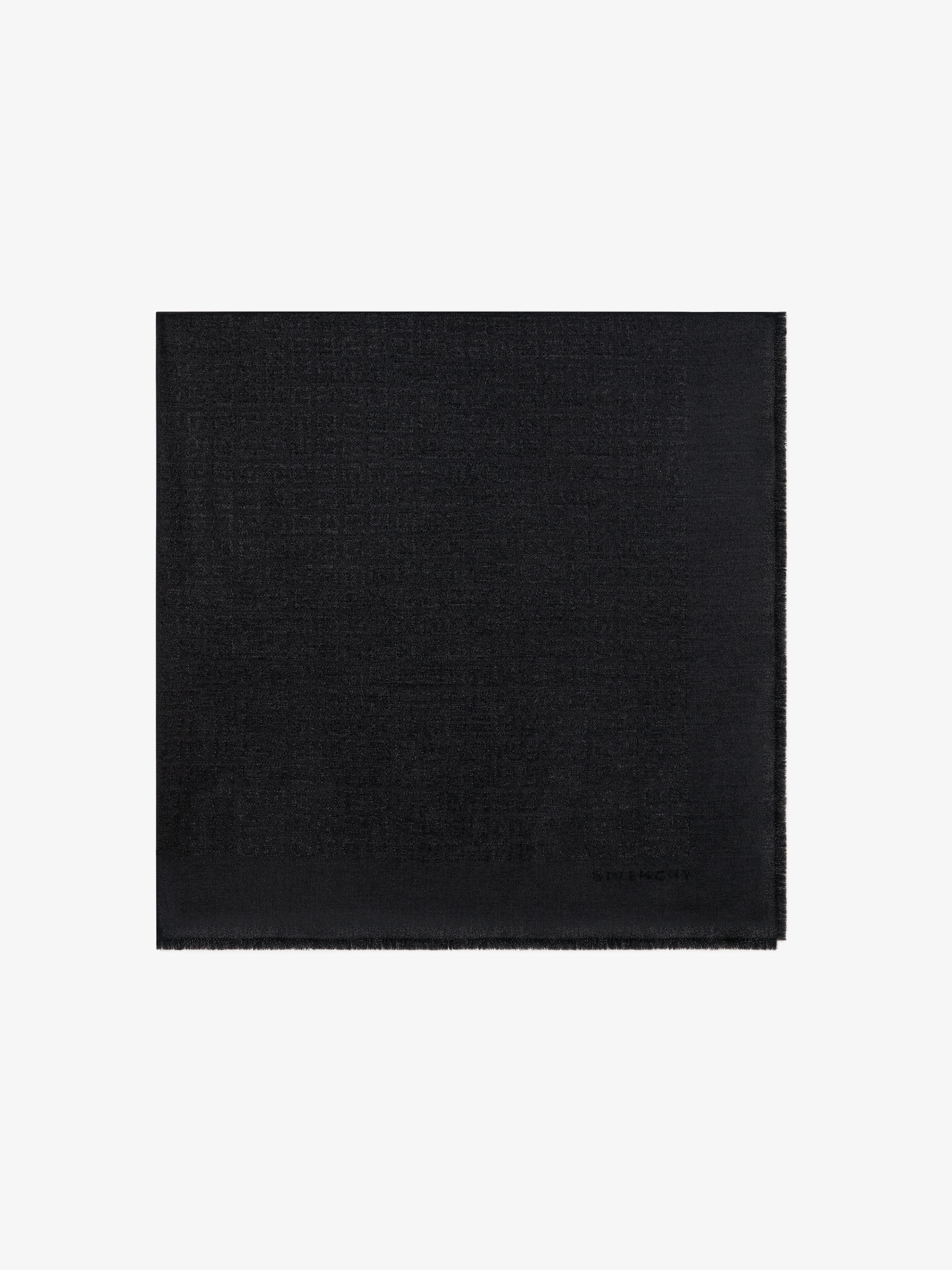 4G SHAWL IN SHINY SILK AND WOOL JACQUARD - 2