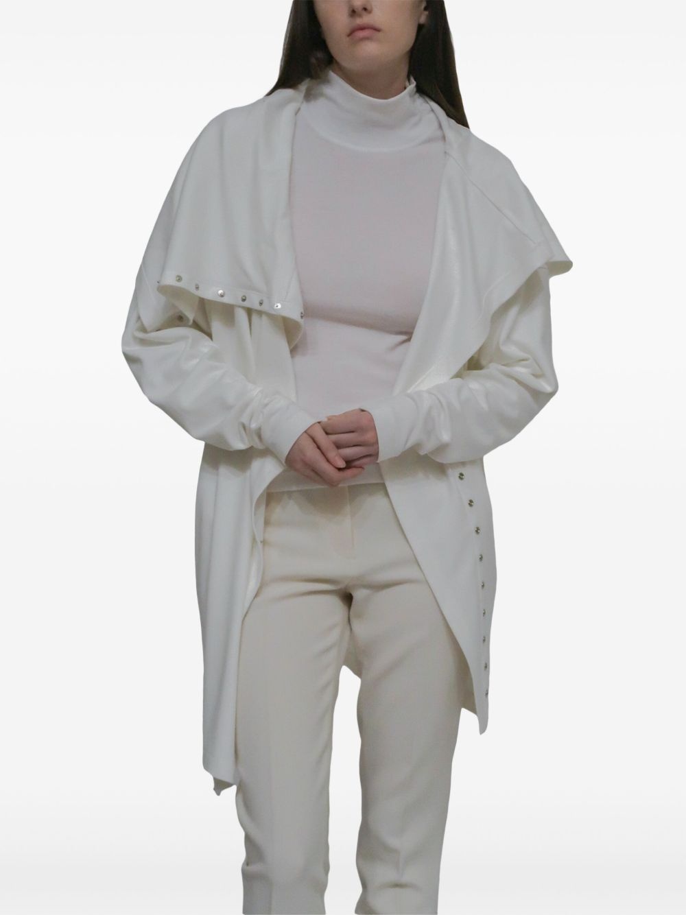 funnel-neck cardigan - 2