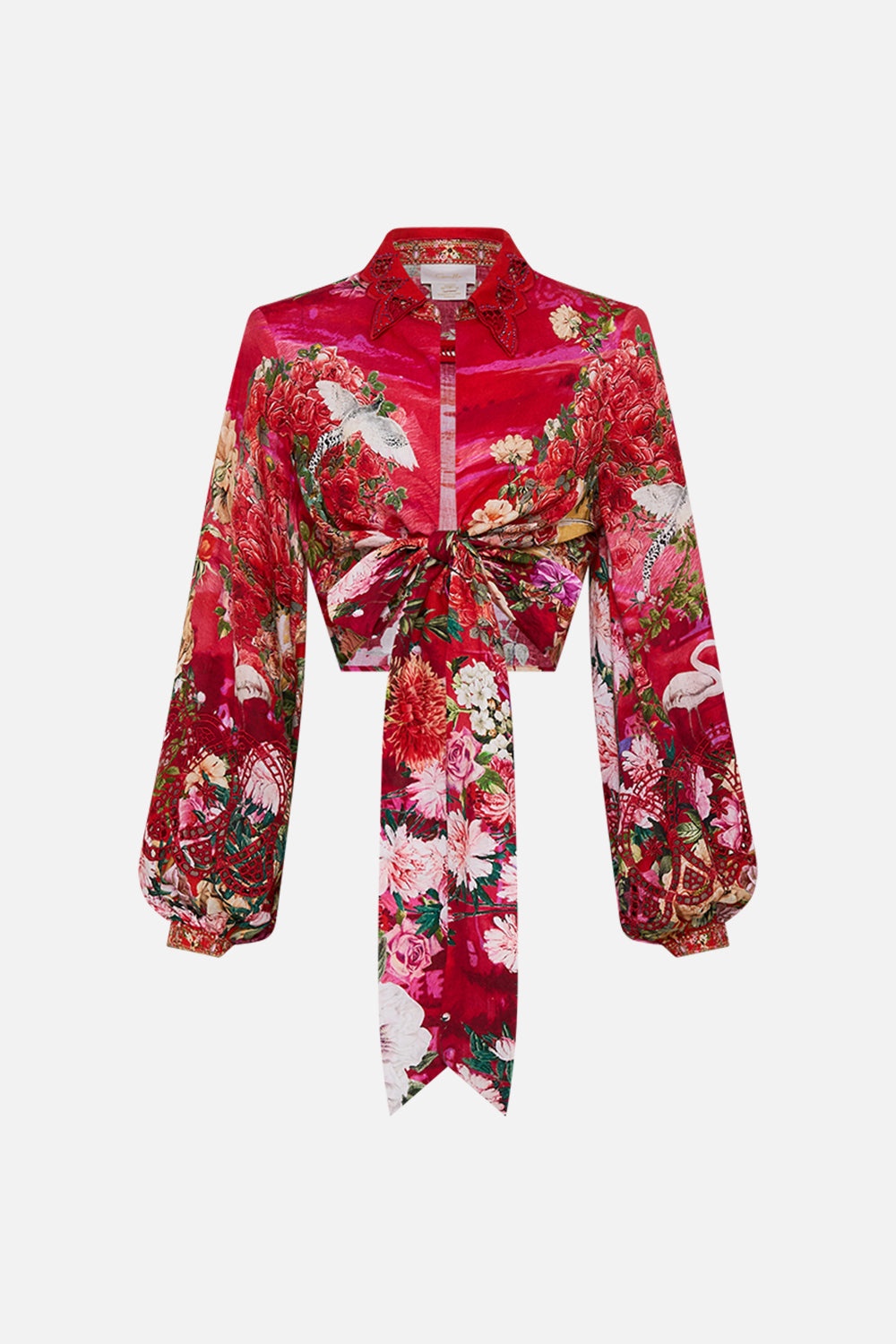 CROPPED WRAP SHIRT - 1