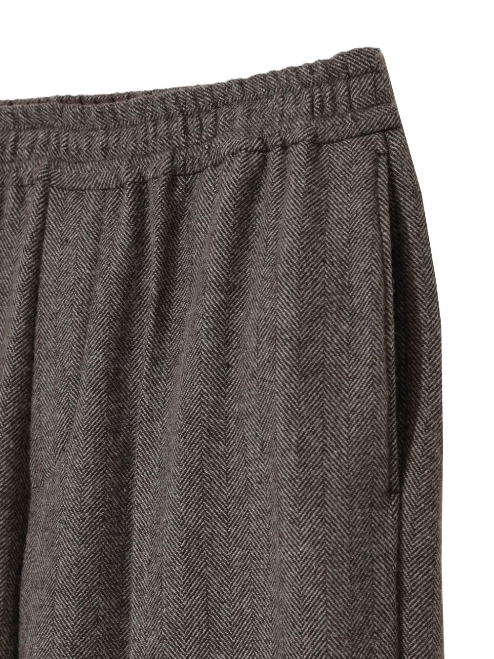 UP2E1507 herringbone elastic-waist trousers - 4