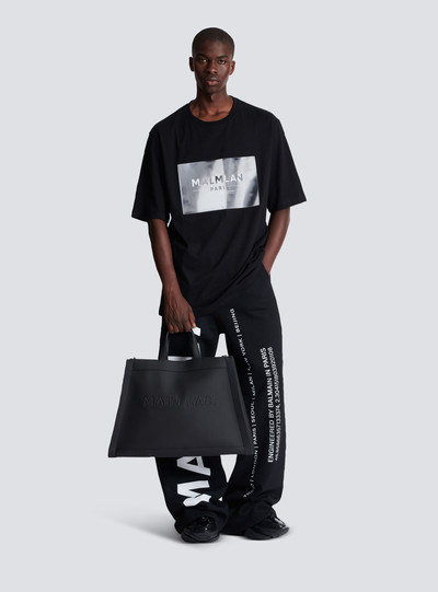 Balmain By Olivier rubber-effect leather tote bag outlook