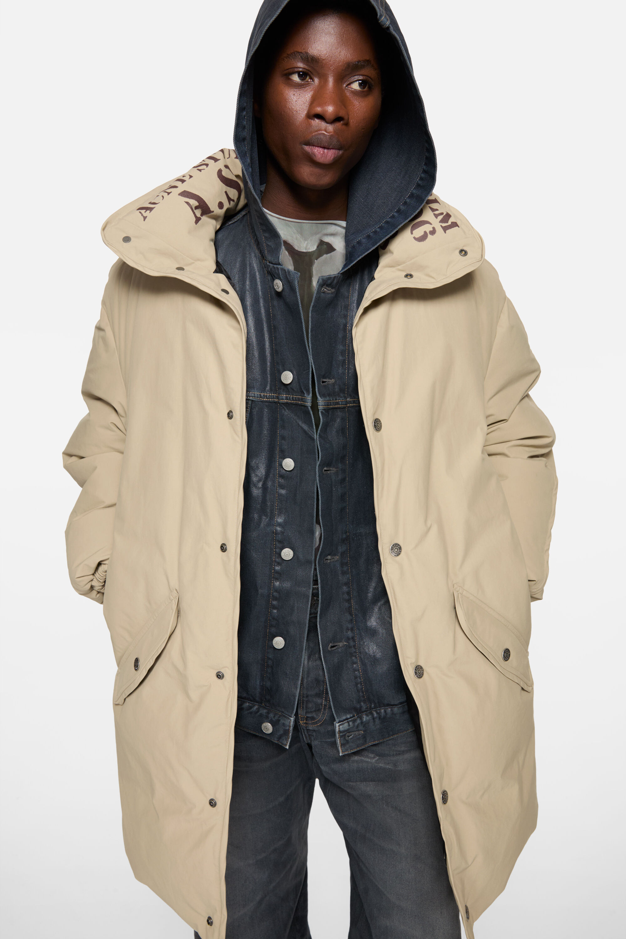 Down jacket - Beige - 4