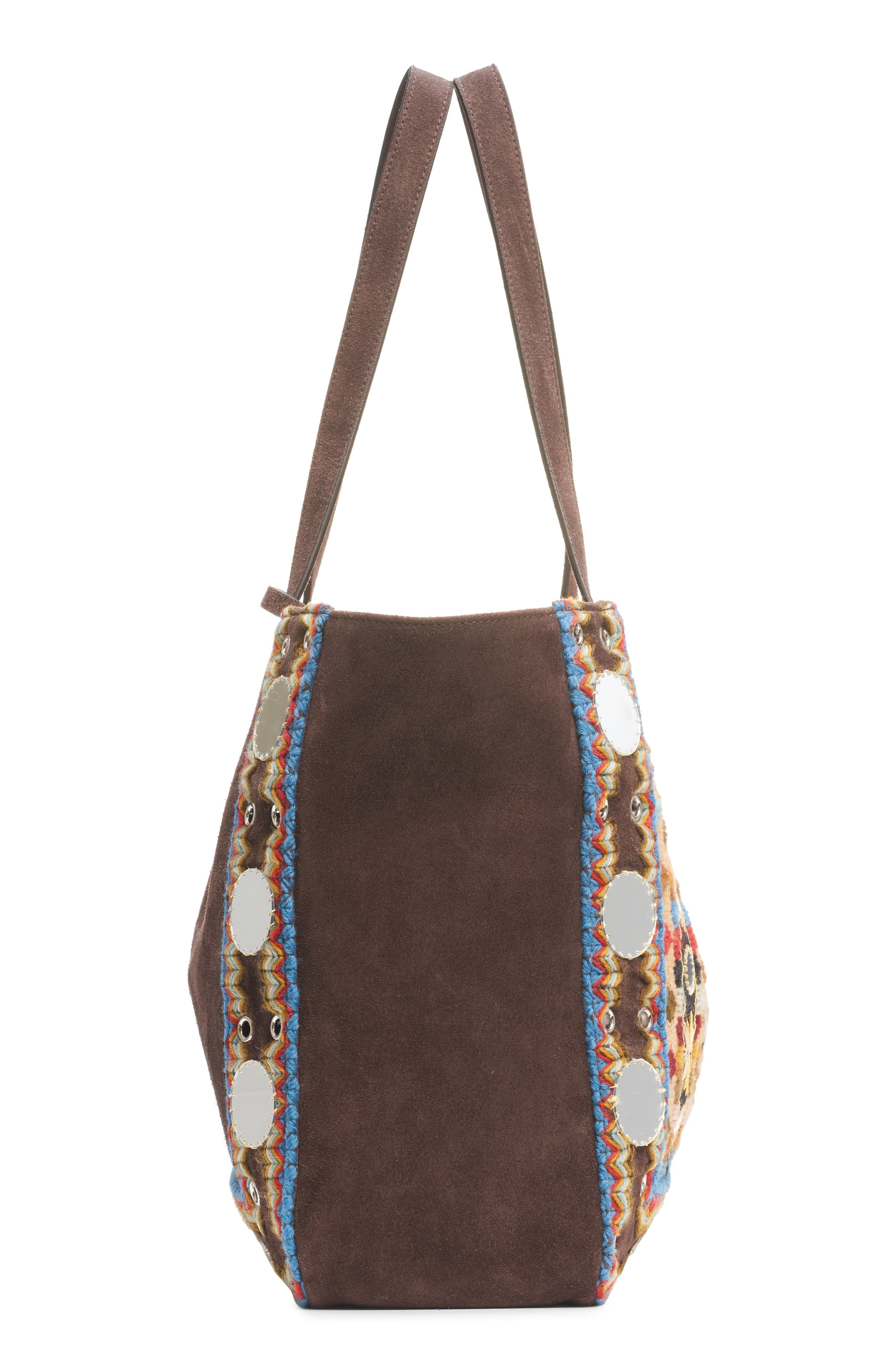 Valentino Garavani Large Nellcôte Embroidered Tote in Brown Multi at Nordstrom - 4