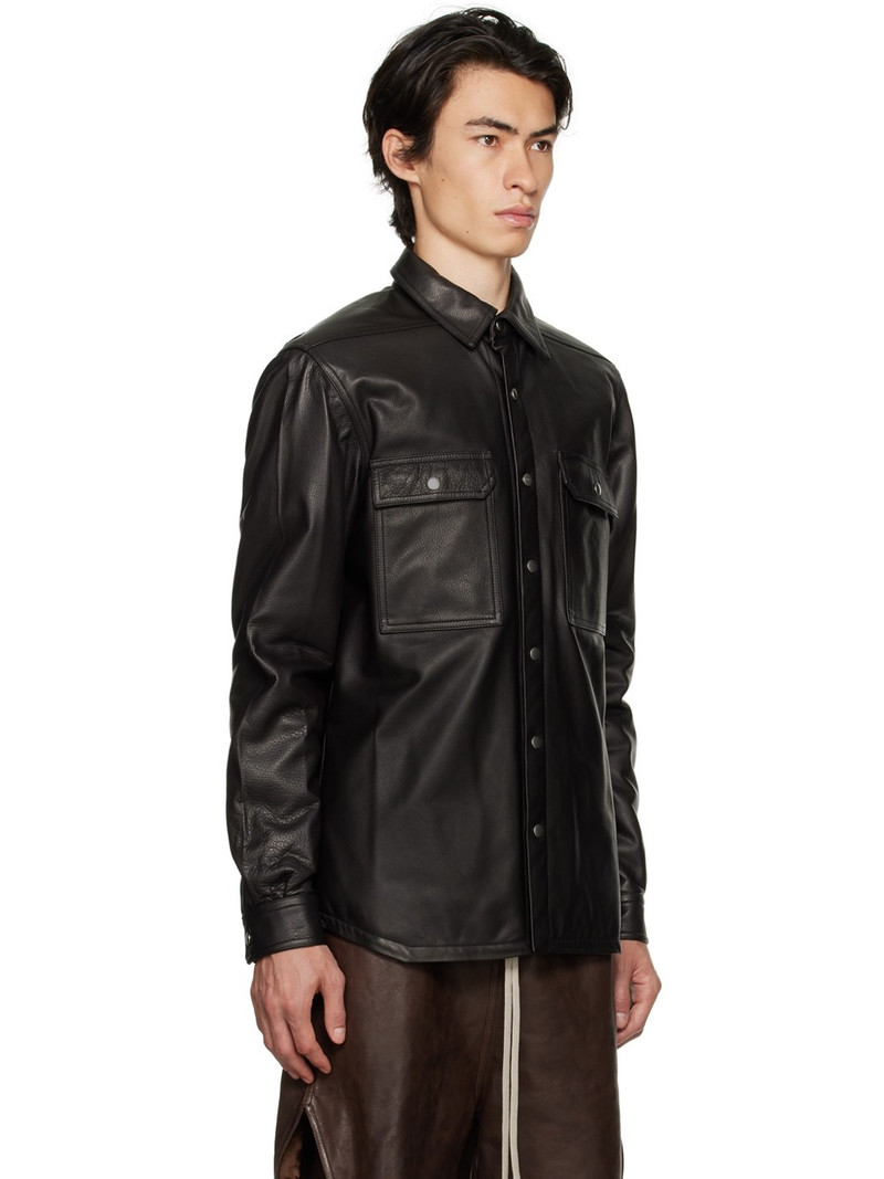 Black Padded Leather Jacket 2