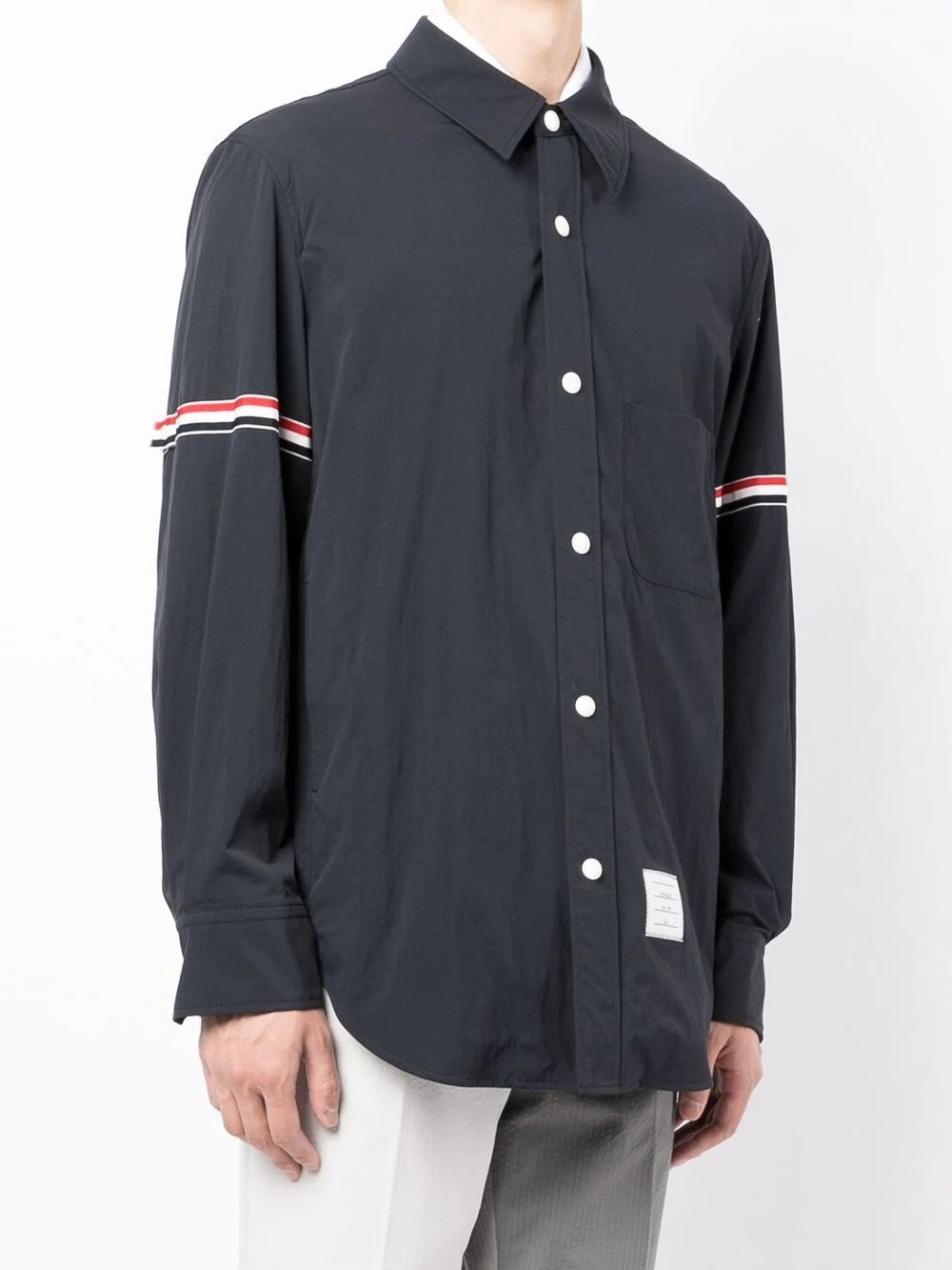 logo-patch long-sleeve shirt - 3