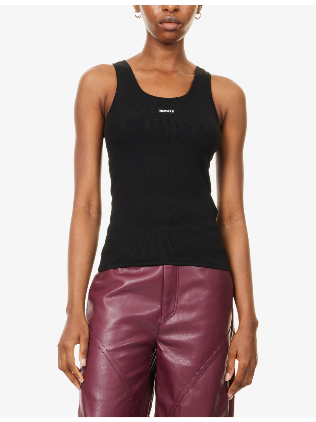 Adanne Core Logo-Embroidered Stretch-Cotton Tank Top - 3