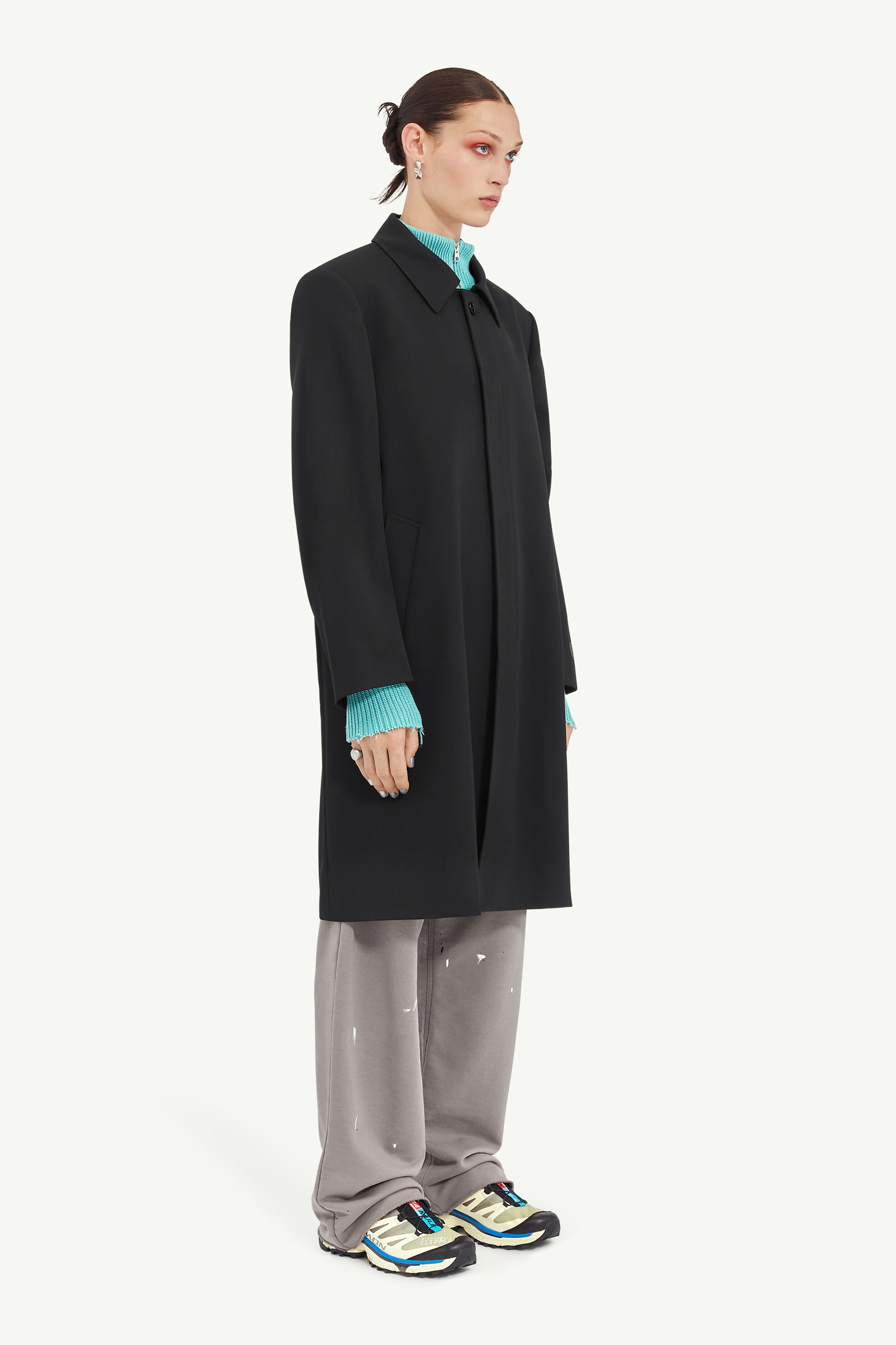 Wool Gabardine Coat - 3