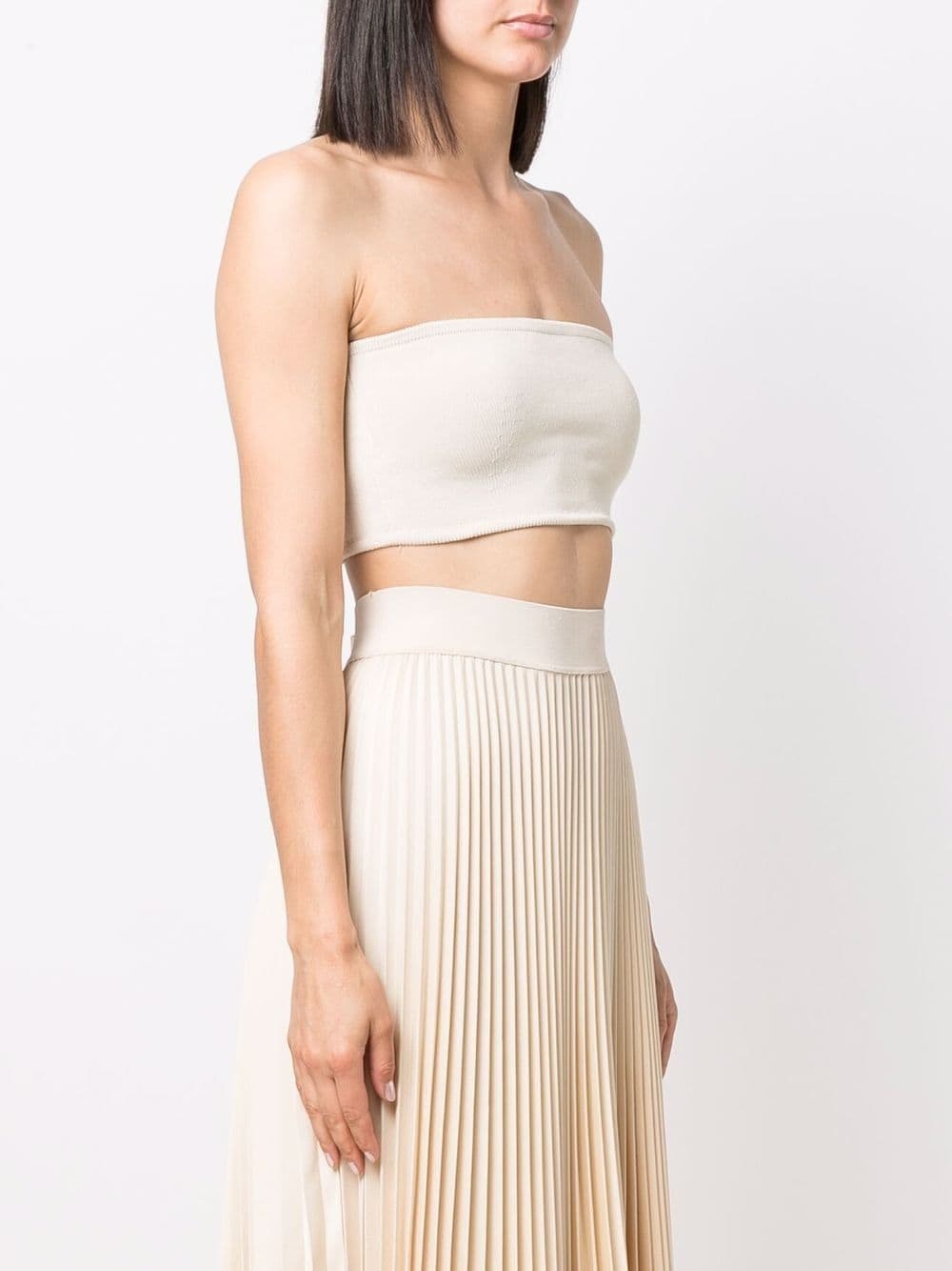 bandeau knitted crop top - 3