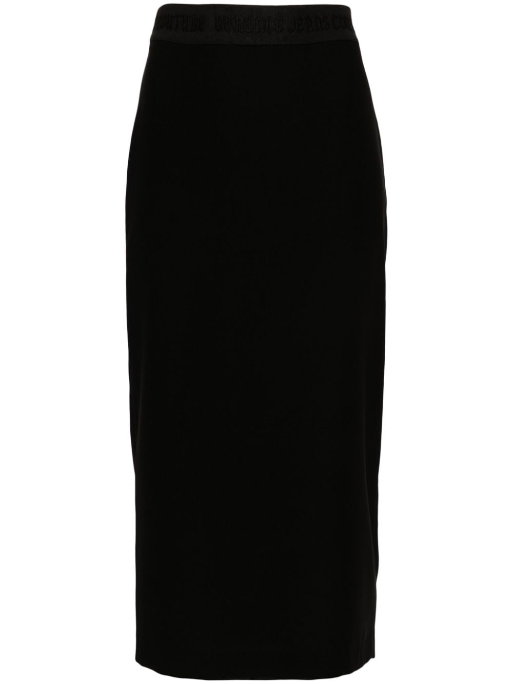 logo-waistband midi skirt - 1