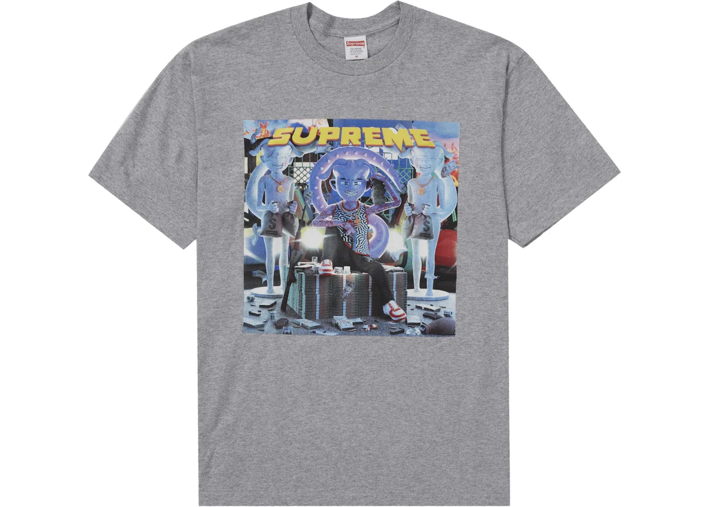 Supreme Richest Tee Heather Grey - 1