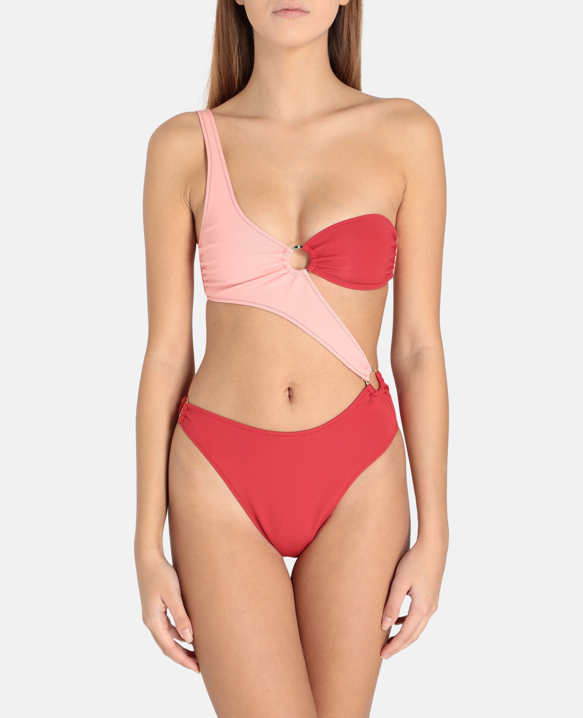 Golden Rings One-Shoulder Swimsuit - 2