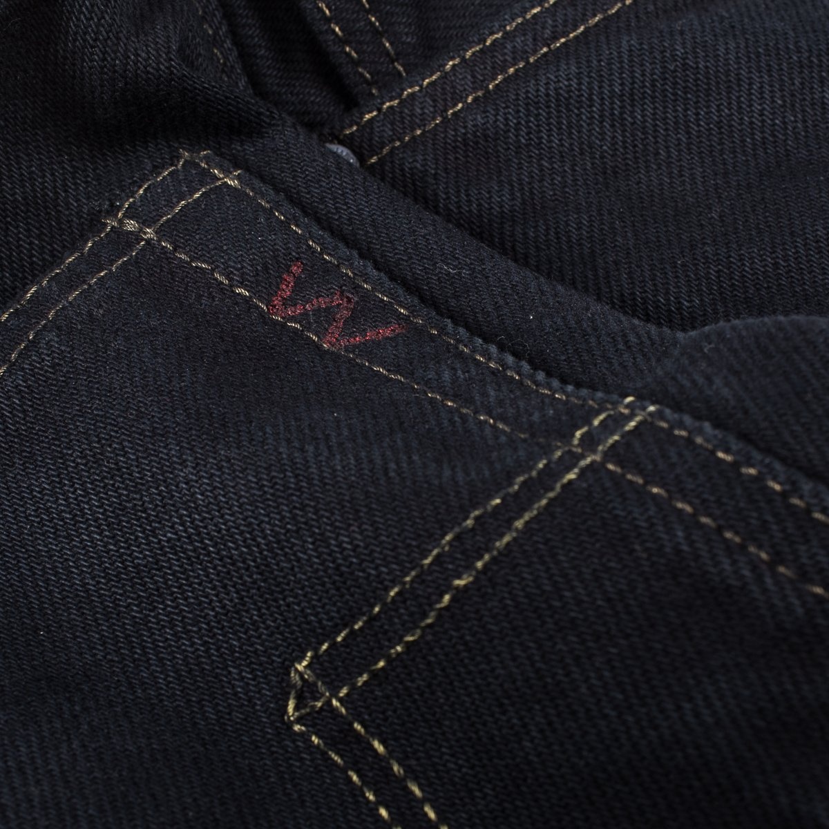 IH-888S-21od 21oz Selvedge Denim Medium/High Rise Tapered Cut Jeans - Indigo Overdyed Black - 9