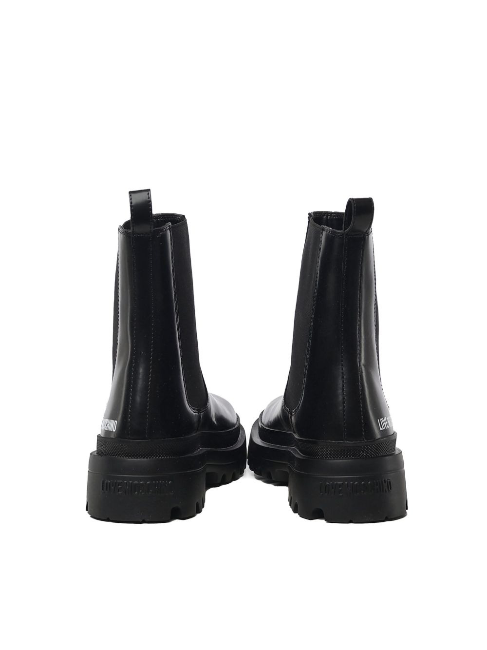 elastic-panel lug sole boots - 3